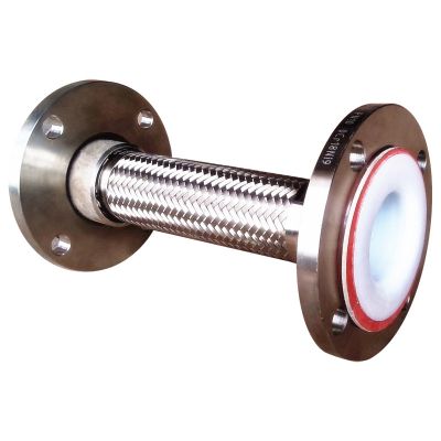 內襯四氟金屬網套軟管304法蘭